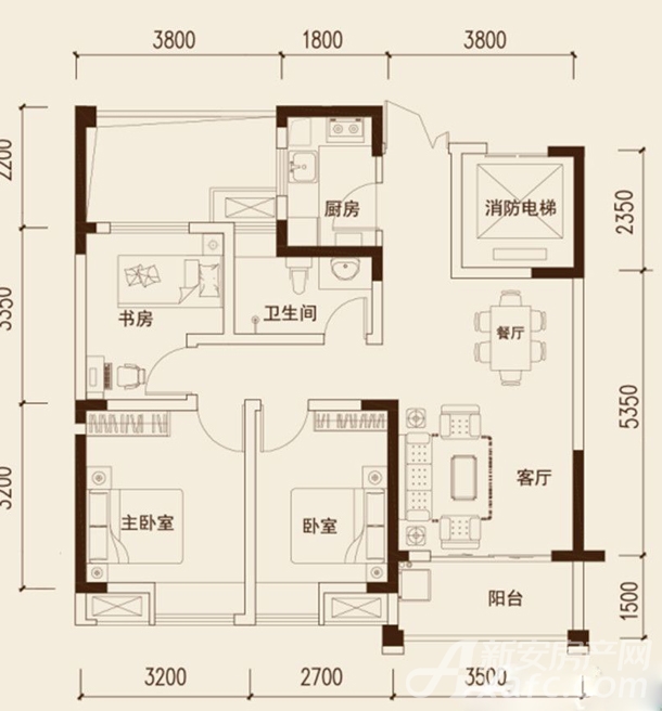 御景嘉苑85㎡户型图