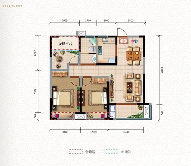 中环云公馆最后一栋推出 88平米户型双卧朝南