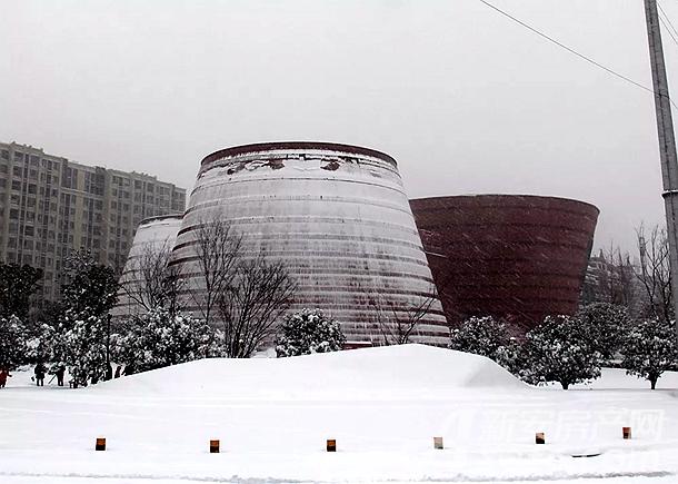 (大雪纷扬下的“粮仓”实景图) (大雪纷扬下的“粮仓”实景图)