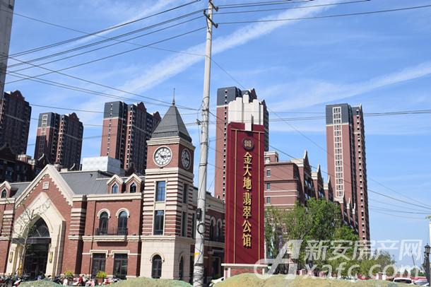 金大地翡翠公馆5月项目进度:楼栋外立面粉刷完成