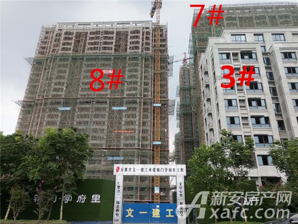 文一锦门学府里8月项目进度:楼栋建成 绿网待拆除