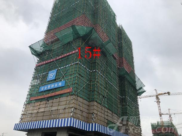 淮南碧桂园8月项目进度:13#-19#楼已建至12层左右