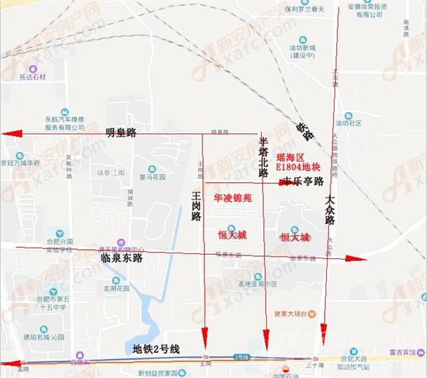 地块周边有城市主干道有大众路,临泉东路.