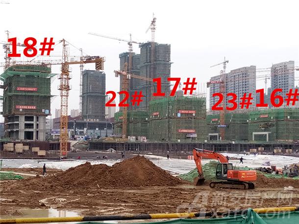 安建翰林天筑11月项目进度:19#20#高层建至约15层