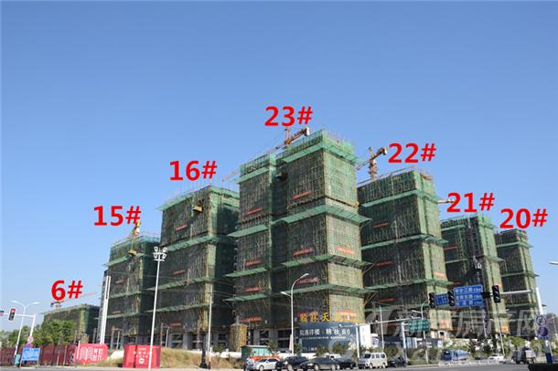 安建翰林天筑5月项目进度:洋房正全面建设中