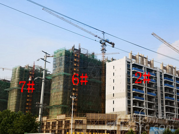 碧桂园城市之光6月份项目进度 沿街高层正在封顶