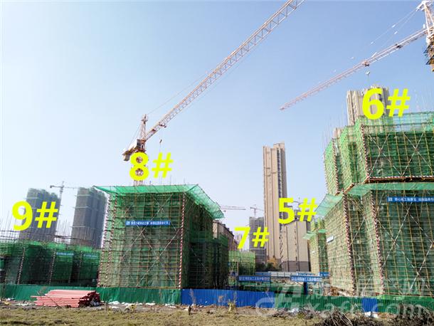禹洲珑玥湾11月项目进度:10栋高层有序建设中